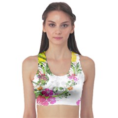 Flowers Floral Sports Bra