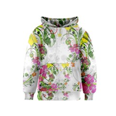 Flowers Floral Kids  Pullover Hoodie by HermanTelo