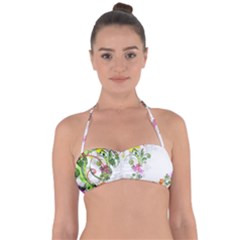 Flowers Floral Halter Bandeau Bikini Top