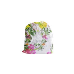 Flowers Floral Drawstring Pouch (xs)