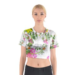 Flowers Floral Cotton Crop Top