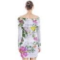 Flowers Floral Long Sleeve Off Shoulder Dress View2