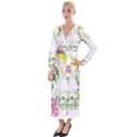 Flowers Floral Velvet Maxi Wrap Dress View1