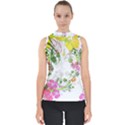 Flowers Floral Mock Neck Shell Top View1