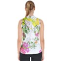 Flowers Floral Mock Neck Shell Top View2