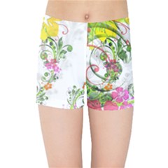 Flowers Floral Kids  Sports Shorts