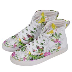 Flowers Floral Women s Hi-top Skate Sneakers by HermanTelo