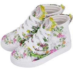 Flowers Floral Kids  Hi-top Skate Sneakers