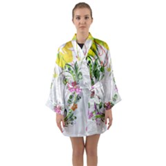 Flowers Floral Long Sleeve Kimono Robe