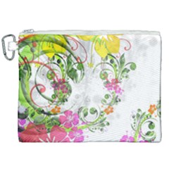 Flowers Floral Canvas Cosmetic Bag (xxl)