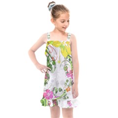 Flowers Floral Kids  Overall Dress by HermanTelo