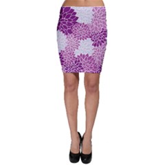 Floral Purple Bodycon Skirt