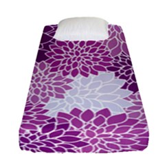 Floral Purple Fitted Sheet (single Size)