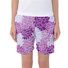 Floral Purple Women s Basketball Shorts