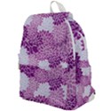 Floral Purple Top Flap Backpack View1