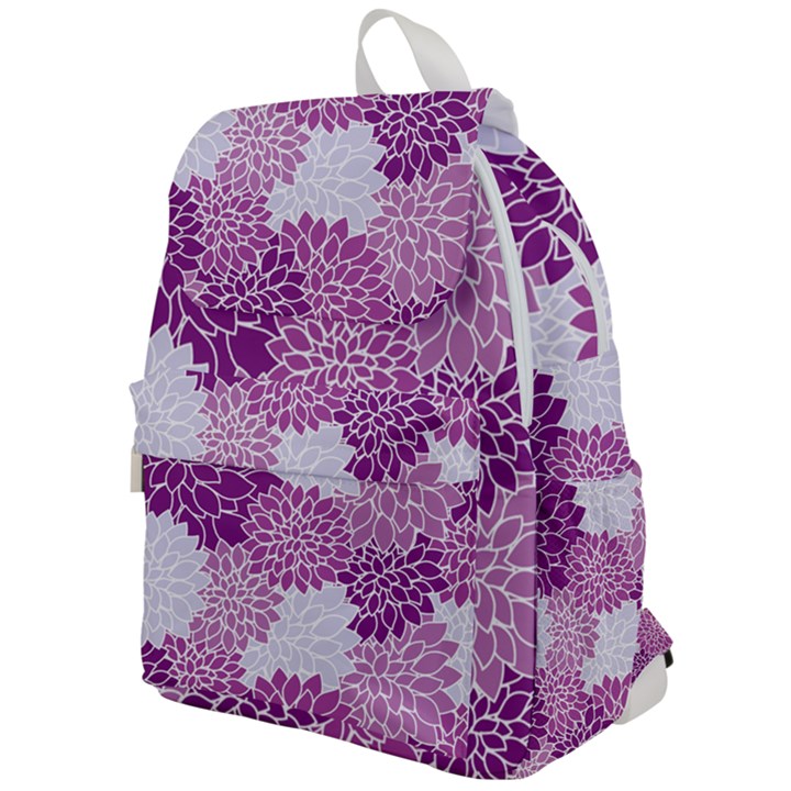 Floral Purple Top Flap Backpack