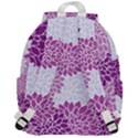 Floral Purple Top Flap Backpack View3