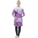 Floral Purple Longline Hooded Cardigan View2