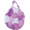 Floral Purple Giant Round Zipper Tote View1