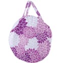 Floral Purple Giant Round Zipper Tote View2