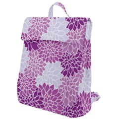 Floral Purple Flap Top Backpack by HermanTelo