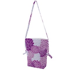 Floral Purple Folding Shoulder Bag