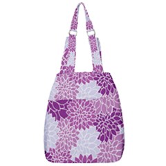 Floral Purple Center Zip Backpack by HermanTelo