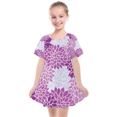 Floral Purple Kids  Smock Dress