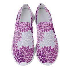 Floral Purple Women s Slip On Sneakers