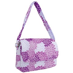 Floral Purple Courier Bag by HermanTelo