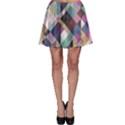 Geometric Blue Violet Pink Skater Skirt View1