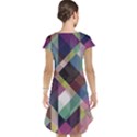 Geometric Blue Violet Pink Cap Sleeve Nightdress View2