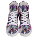 Geometric Blue Violet Pink Men s Hi-Top Skate Sneakers View1