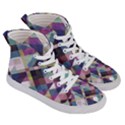 Geometric Blue Violet Pink Men s Hi-Top Skate Sneakers View3