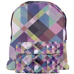 Geometric Blue Violet Pink Giant Full Print Backpack by HermanTelo