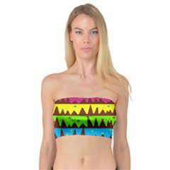 Illustration Abstract Graphic Rainbow Bandeau Top by HermanTelo