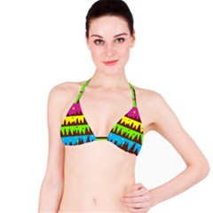 Illustration Abstract Graphic Rainbow Bikini Top by HermanTelo