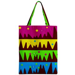 Illustration Abstract Graphic Rainbow Zipper Classic Tote Bag