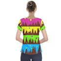 Illustration Abstract Graphic Rainbow Short Sleeve Front Detail Top View2