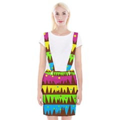 Illustration Abstract Graphic Rainbow Braces Suspender Skirt by HermanTelo