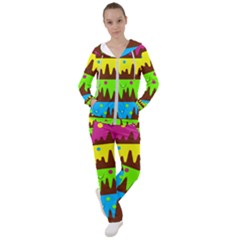 Illustration Abstract Graphic Rainbow Women s Tracksuit by HermanTelo