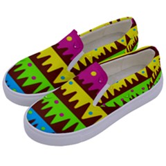 Illustration Abstract Graphic Rainbow Kids  Canvas Slip Ons