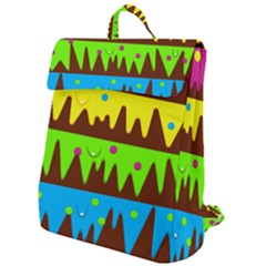 Illustration Abstract Graphic Rainbow Flap Top Backpack by HermanTelo