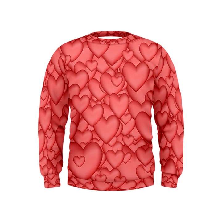 Hearts Love Valentine Kids  Sweatshirt