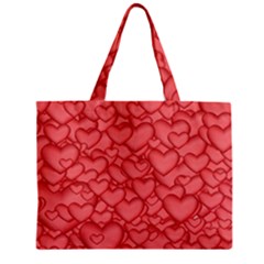 Hearts Love Valentine Zipper Mini Tote Bag by HermanTelo