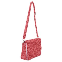 Hearts Love Valentine Shoulder Bag With Back Zipper