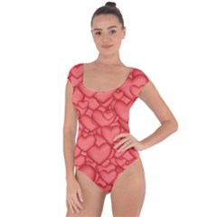 Hearts Love Valentine Short Sleeve Leotard 