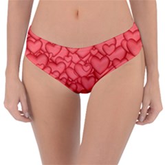 Hearts Love Valentine Reversible Classic Bikini Bottoms