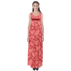 Hearts Love Valentine Empire Waist Maxi Dress by HermanTelo