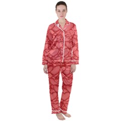 Hearts Love Valentine Satin Long Sleeve Pyjamas Set by HermanTelo